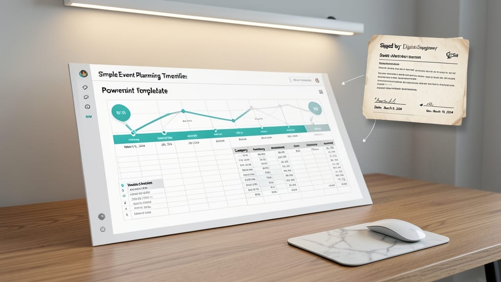 Simple Event Planning Timeline Template